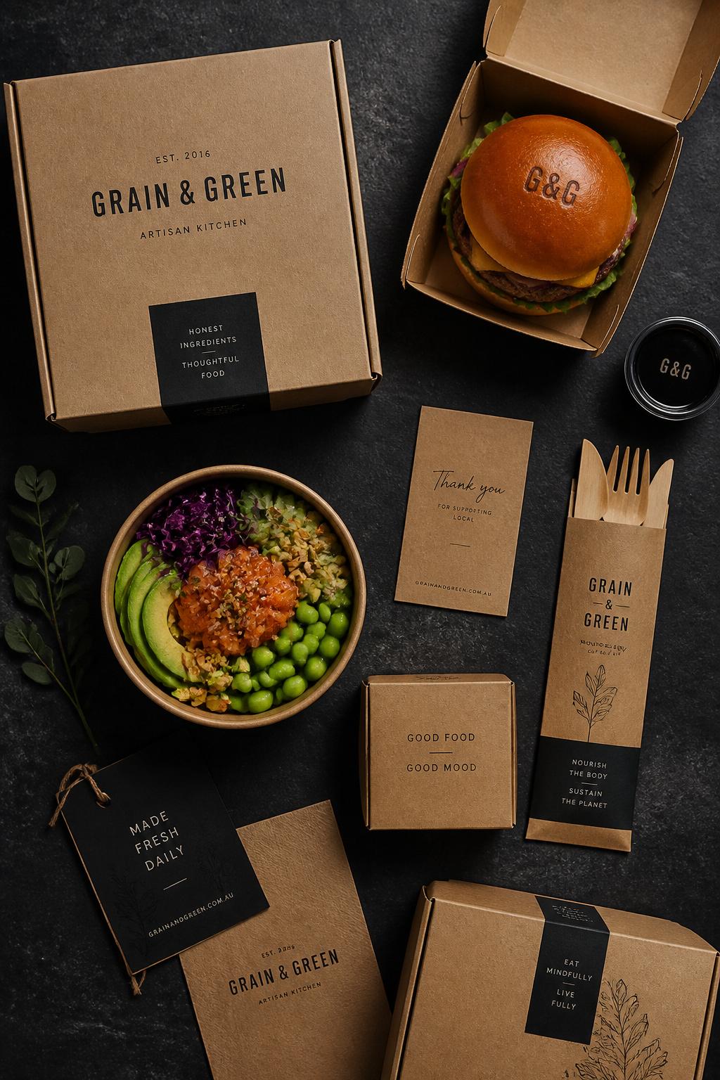 Packaging de marque virtuelle pour la livraison